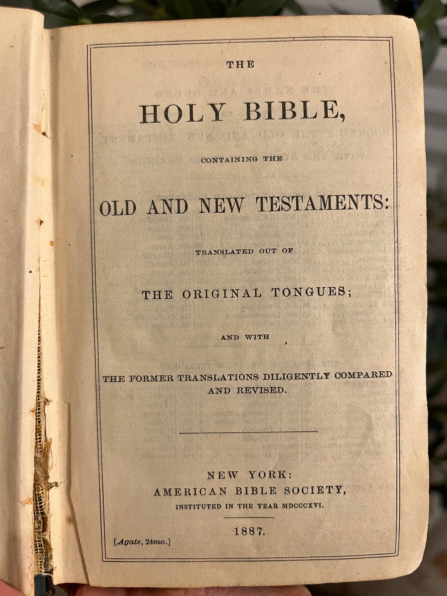 Antique Holy Bible 1887 | Pocket Sized