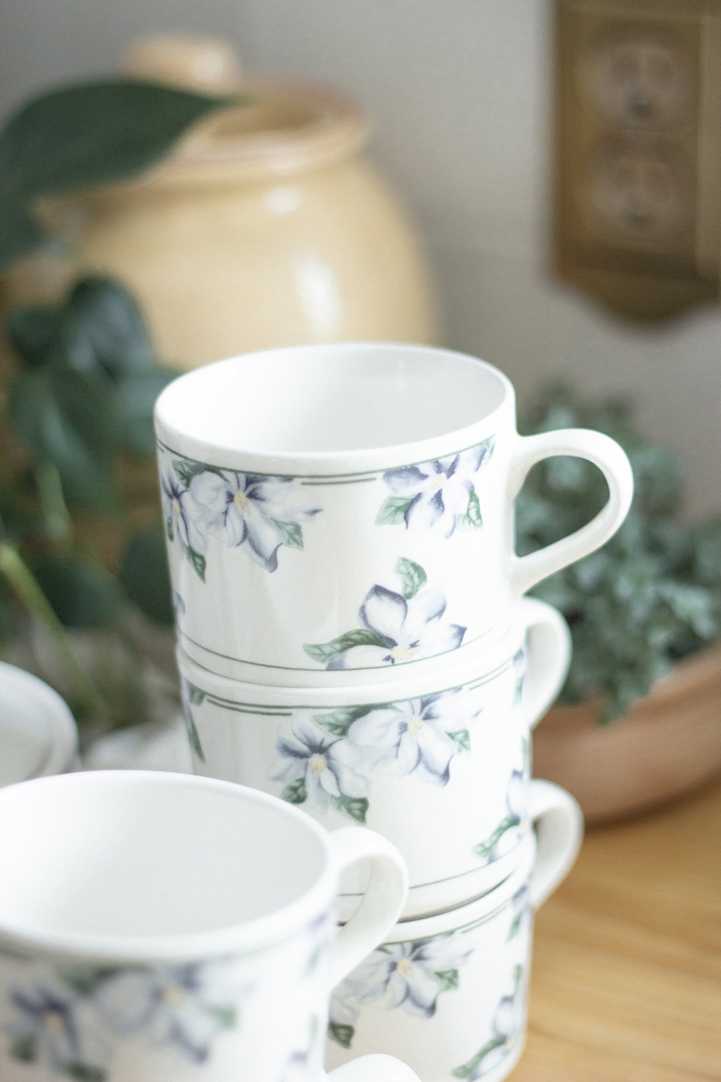 Vintage Floral Cream Sugar Mug Set (Sold Separately)