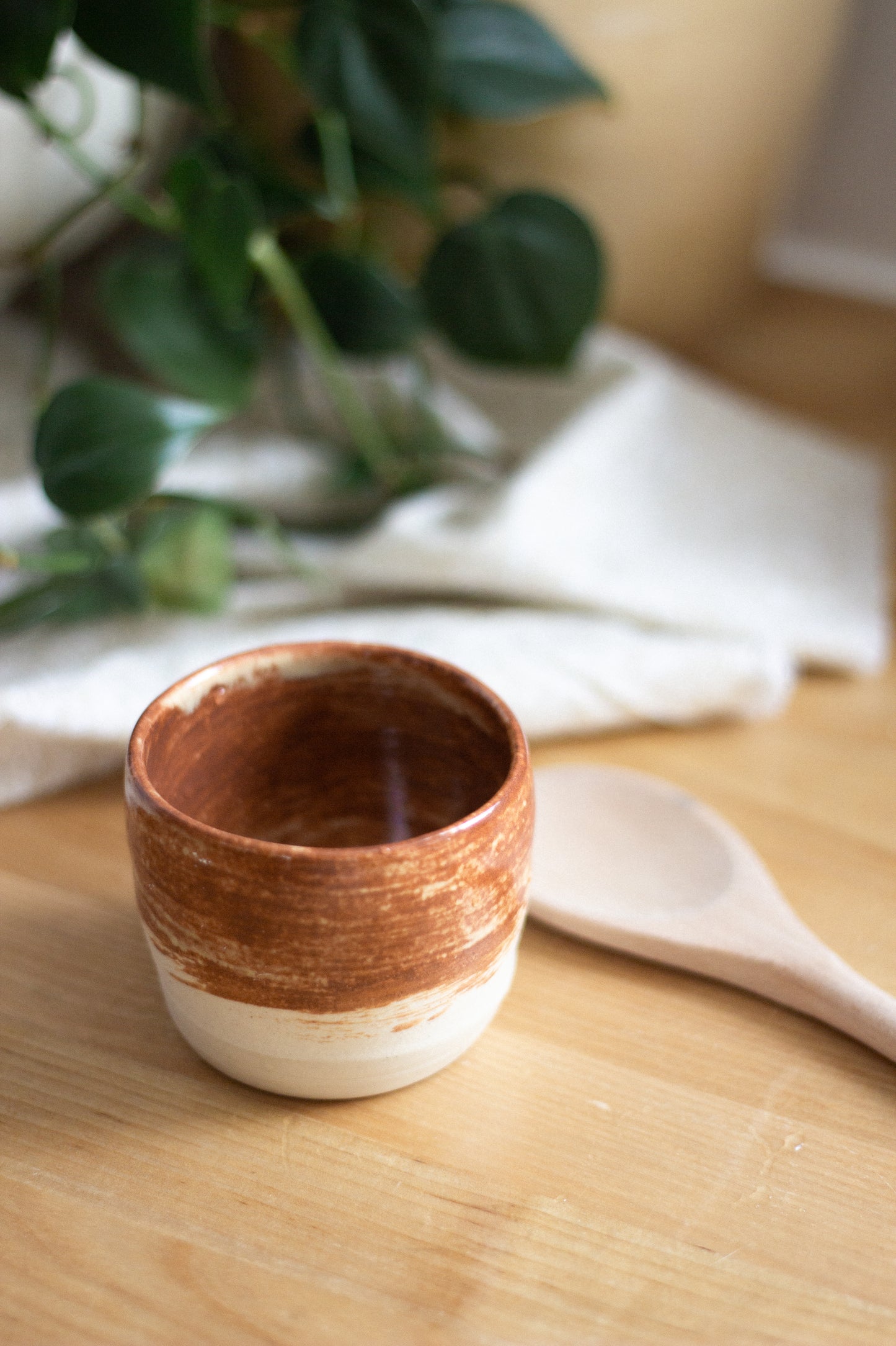 Hand-thrown Pottery Dish {Cream + Rust}