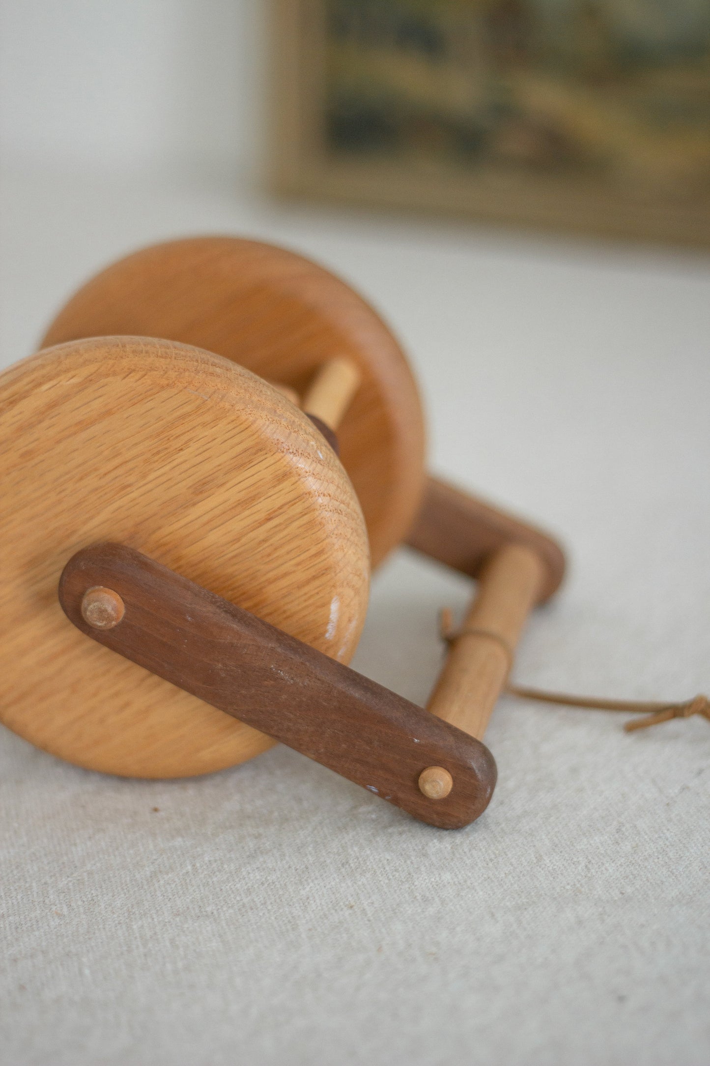 Vintage Pull Axel Wooden Toy