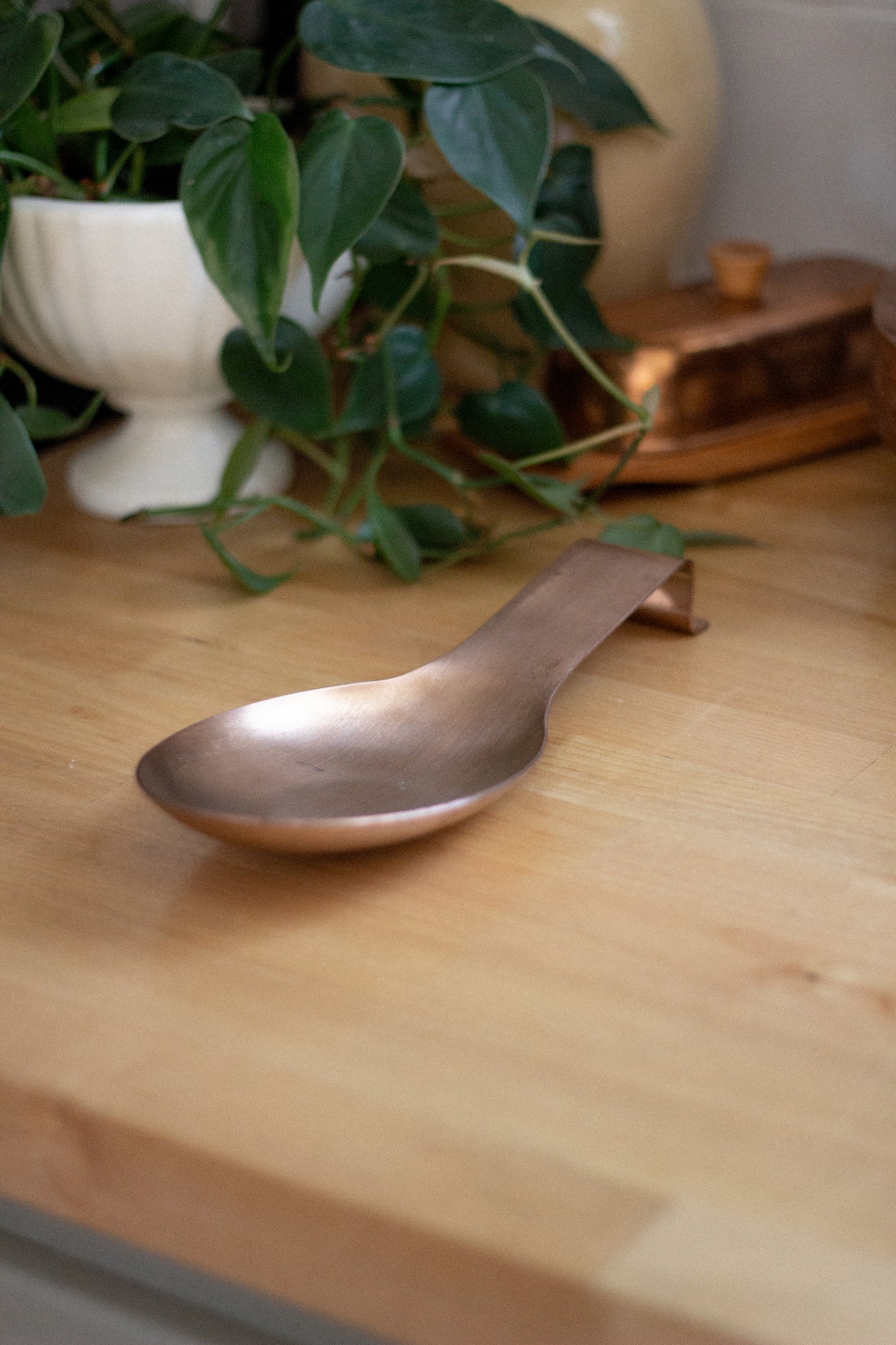 Copper Spoon Rest Stove-Top