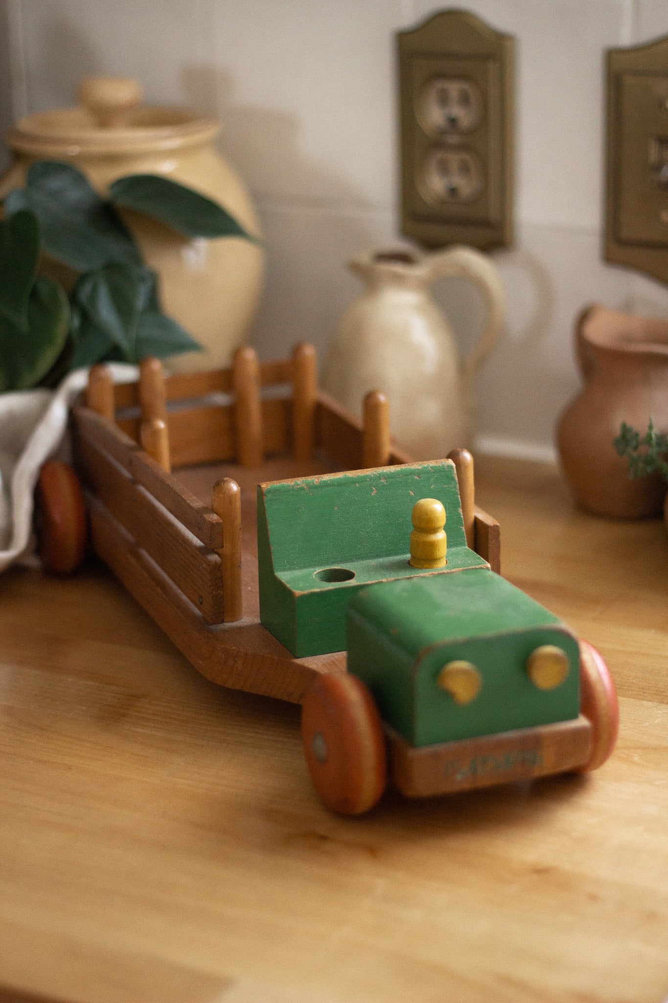 Antique Wooden Children's Trailer Truck