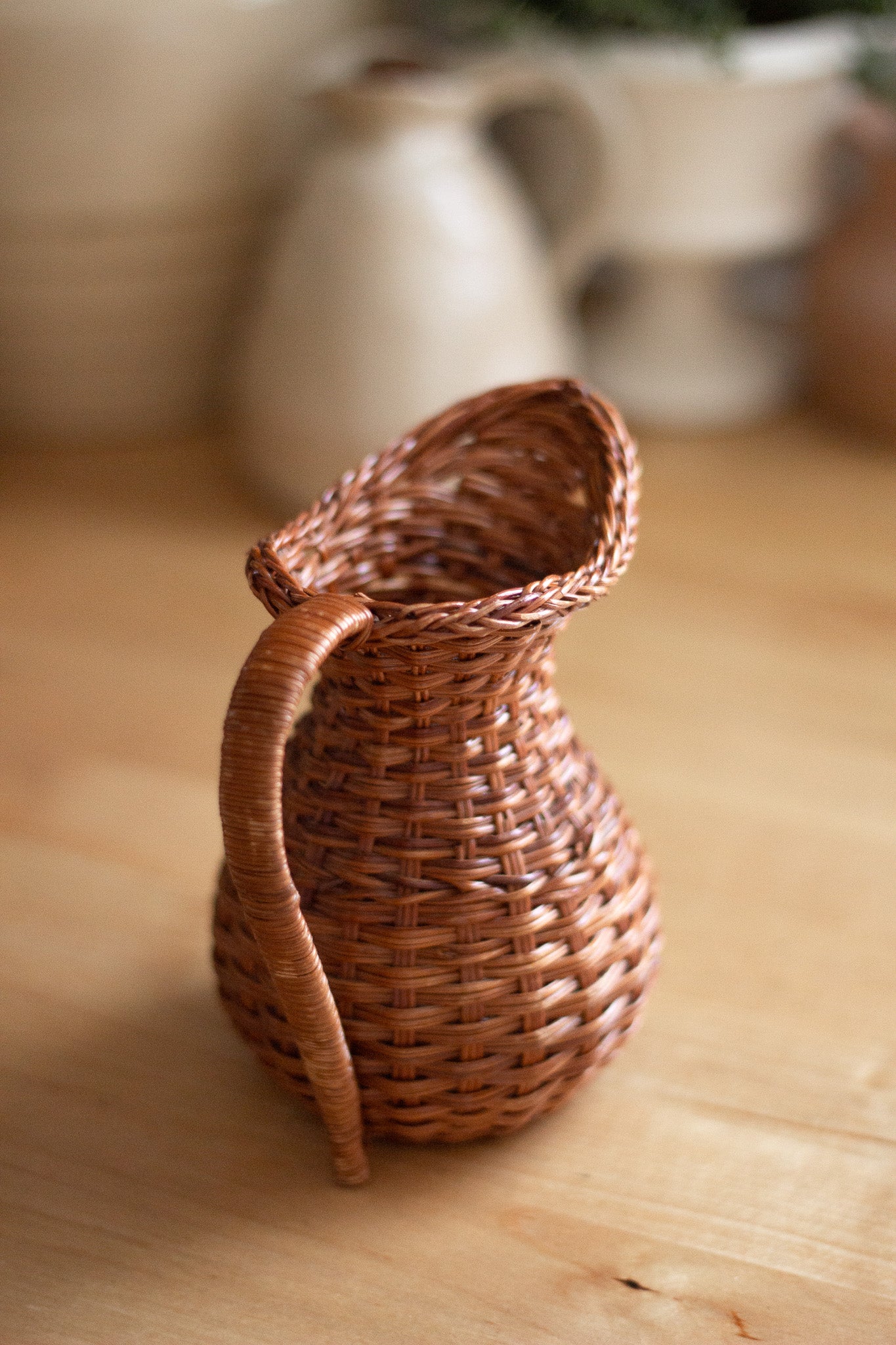 Small Woven Pitcher Basket