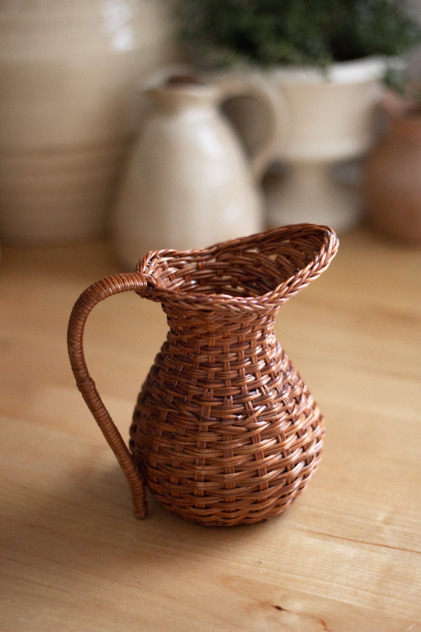 Small Woven Pitcher Basket