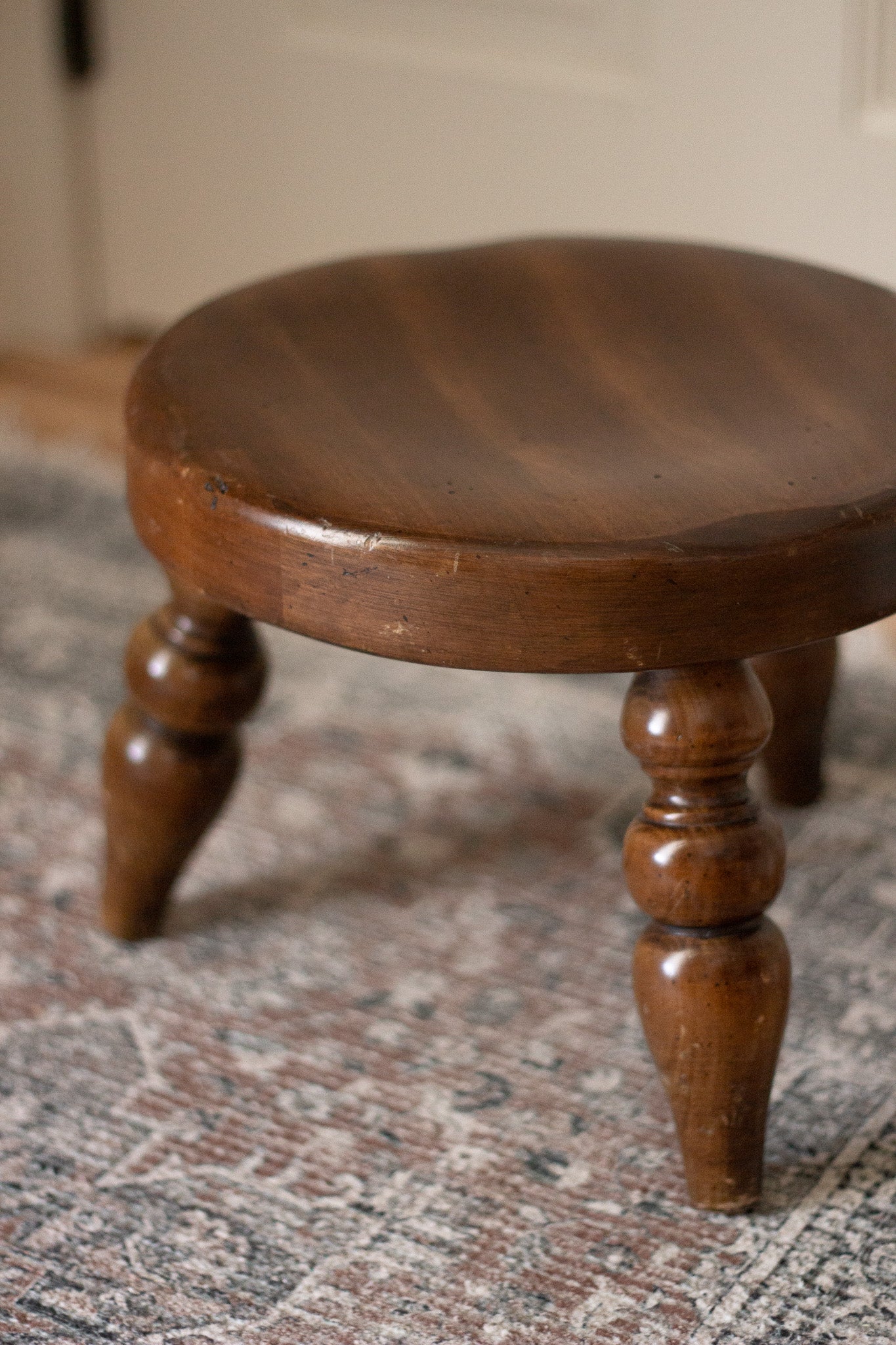Solid Wood Spindle Milking Stool