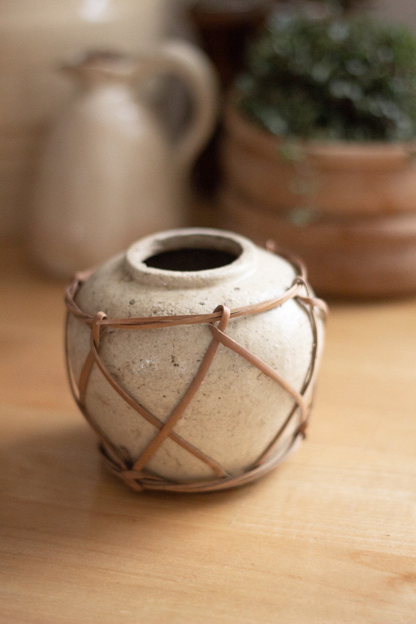 Round Earthen Vase
