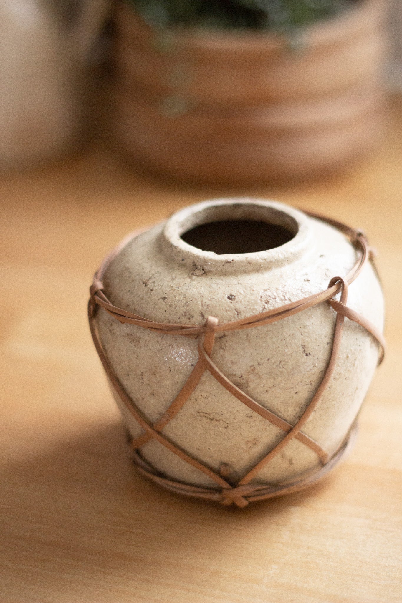 Round Earthen Vase