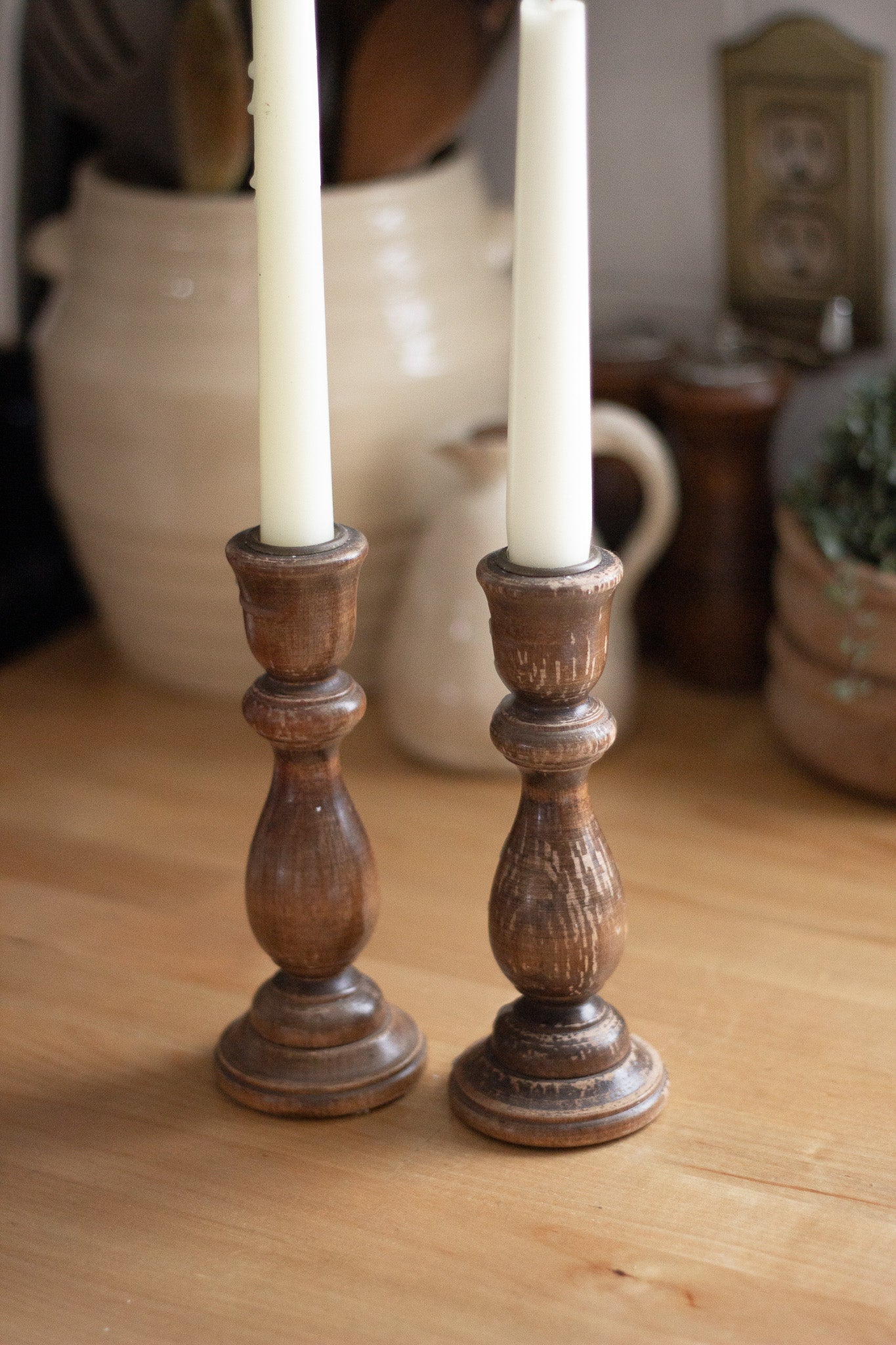 Wooden Candlesticks