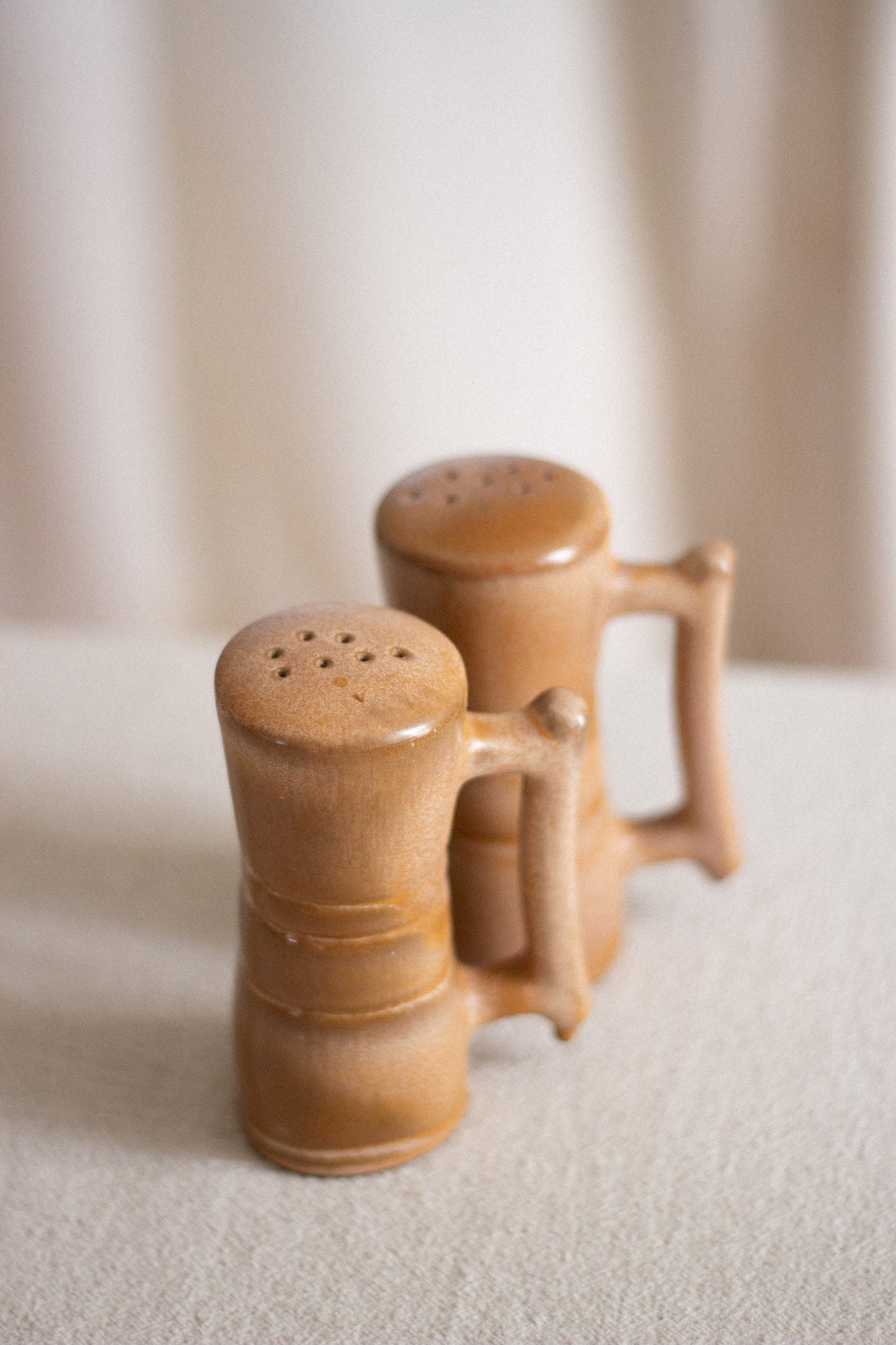 Vintage S+P Shakers in Clay Color