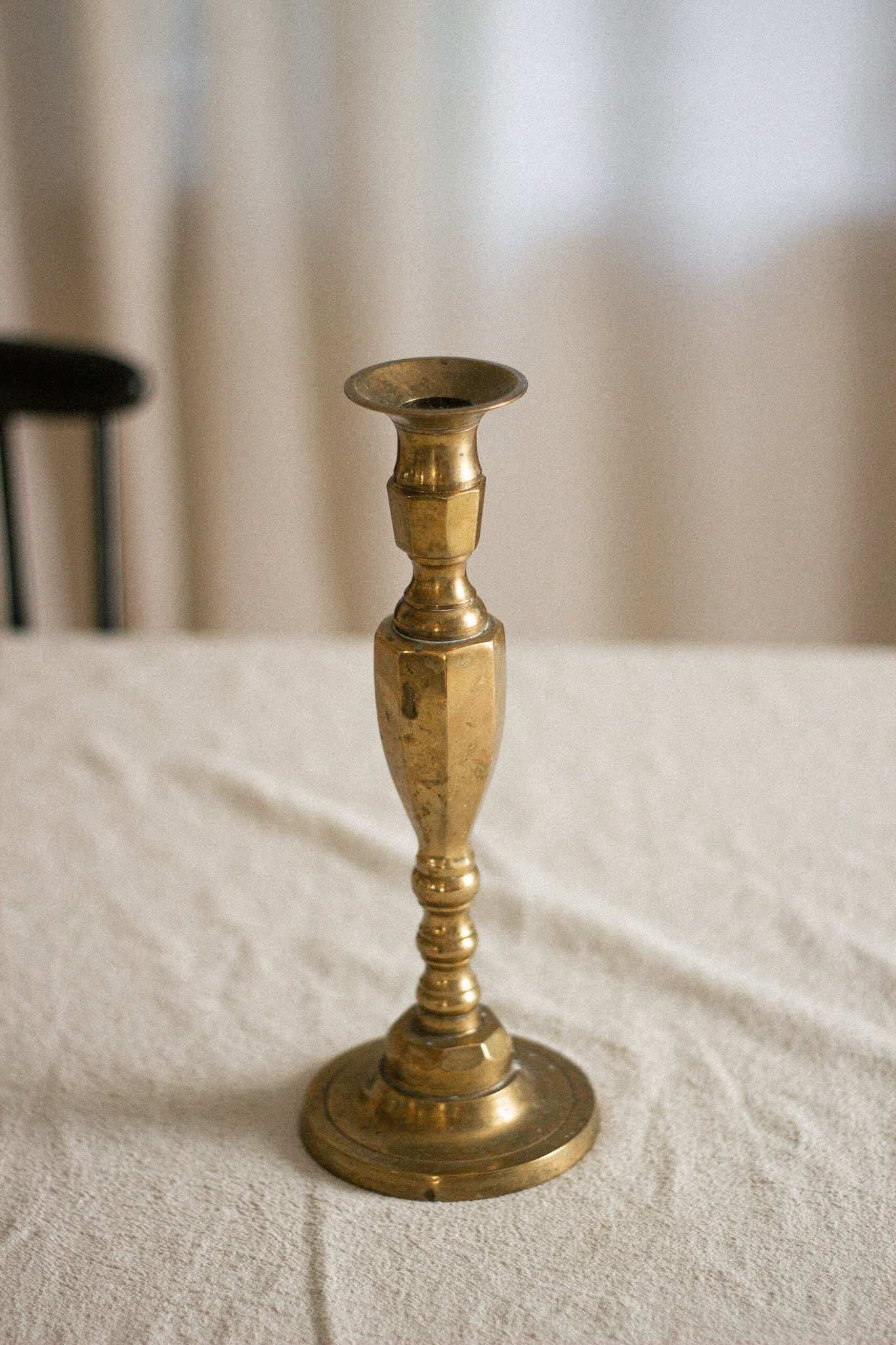Solid Brass Large Candlestick