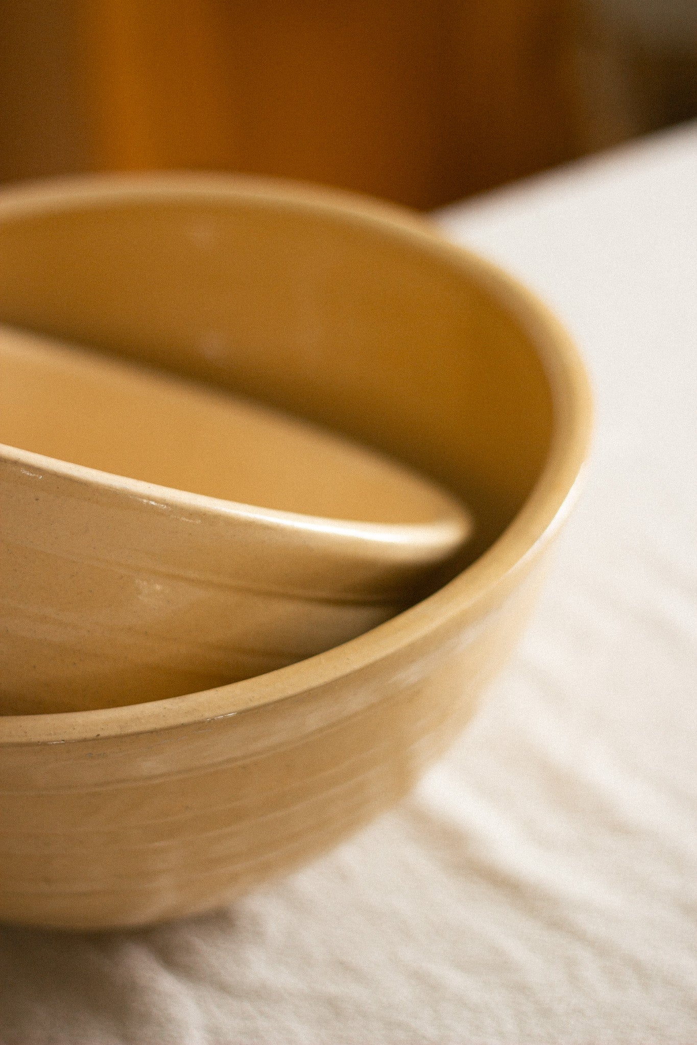 Antique Yellow Ware Bowl | 12 Quart