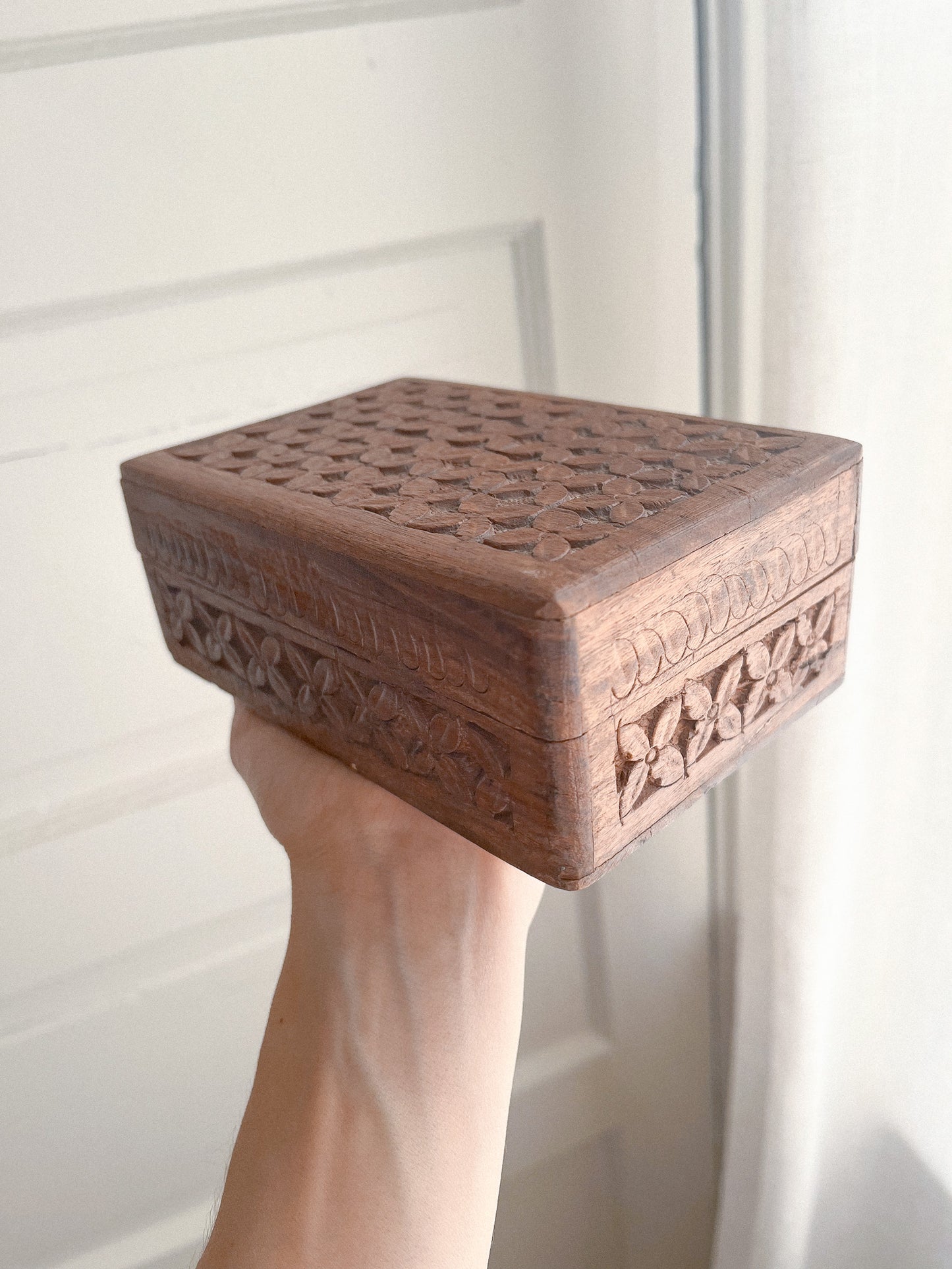 Hand-carved Wooden Box