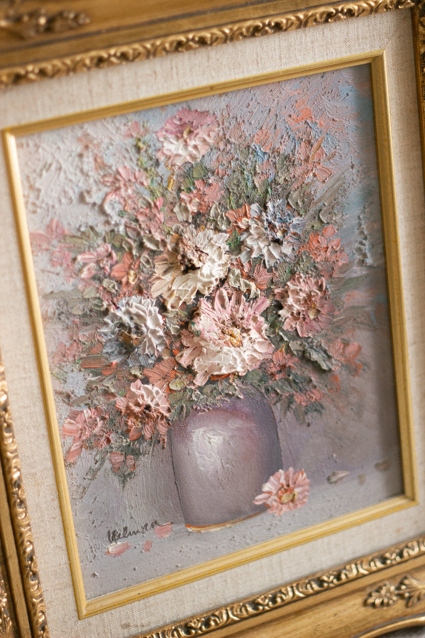 Vertical Textured Floral Painting (Original Art!)