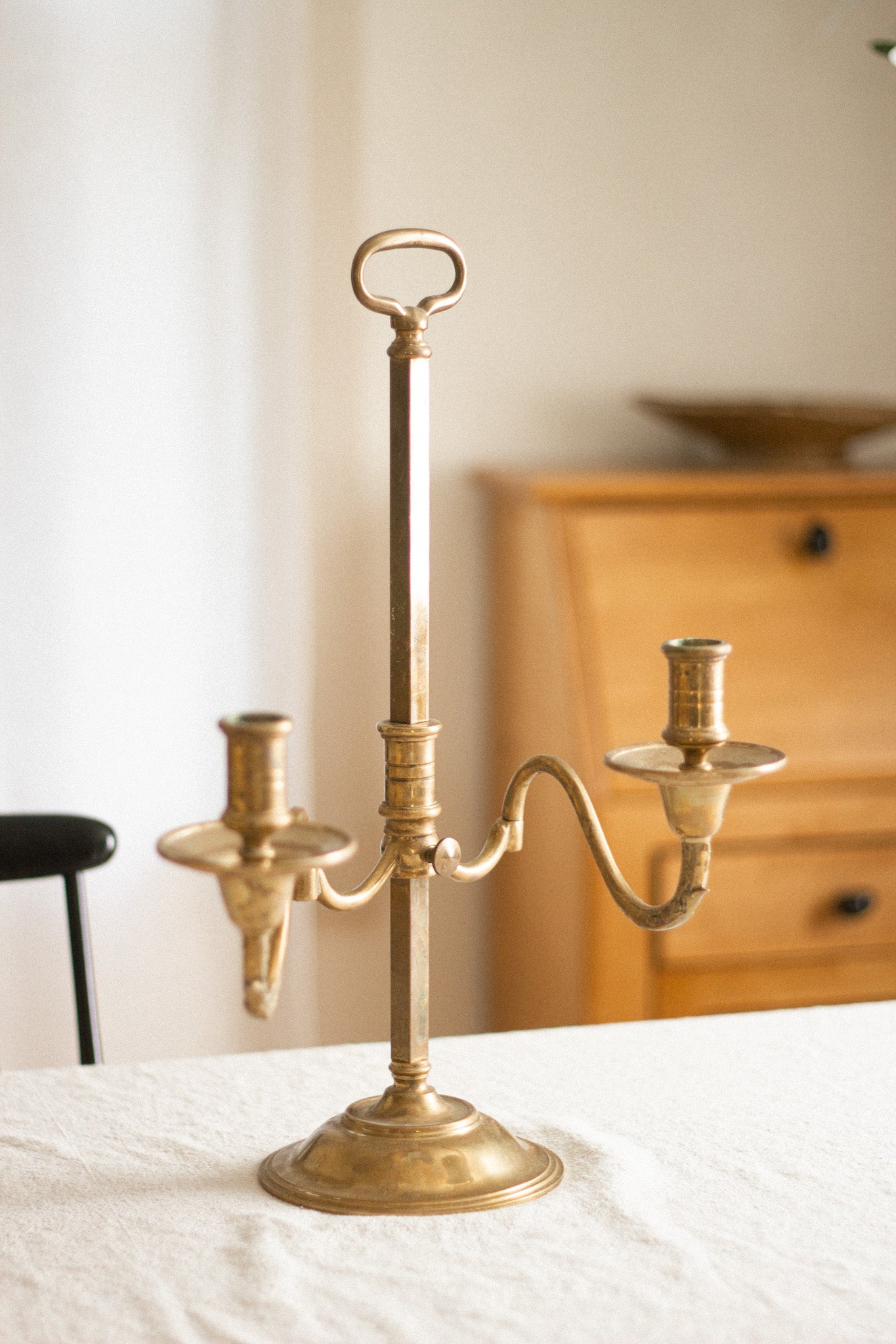 Solid Brass Adjustable Candlestick