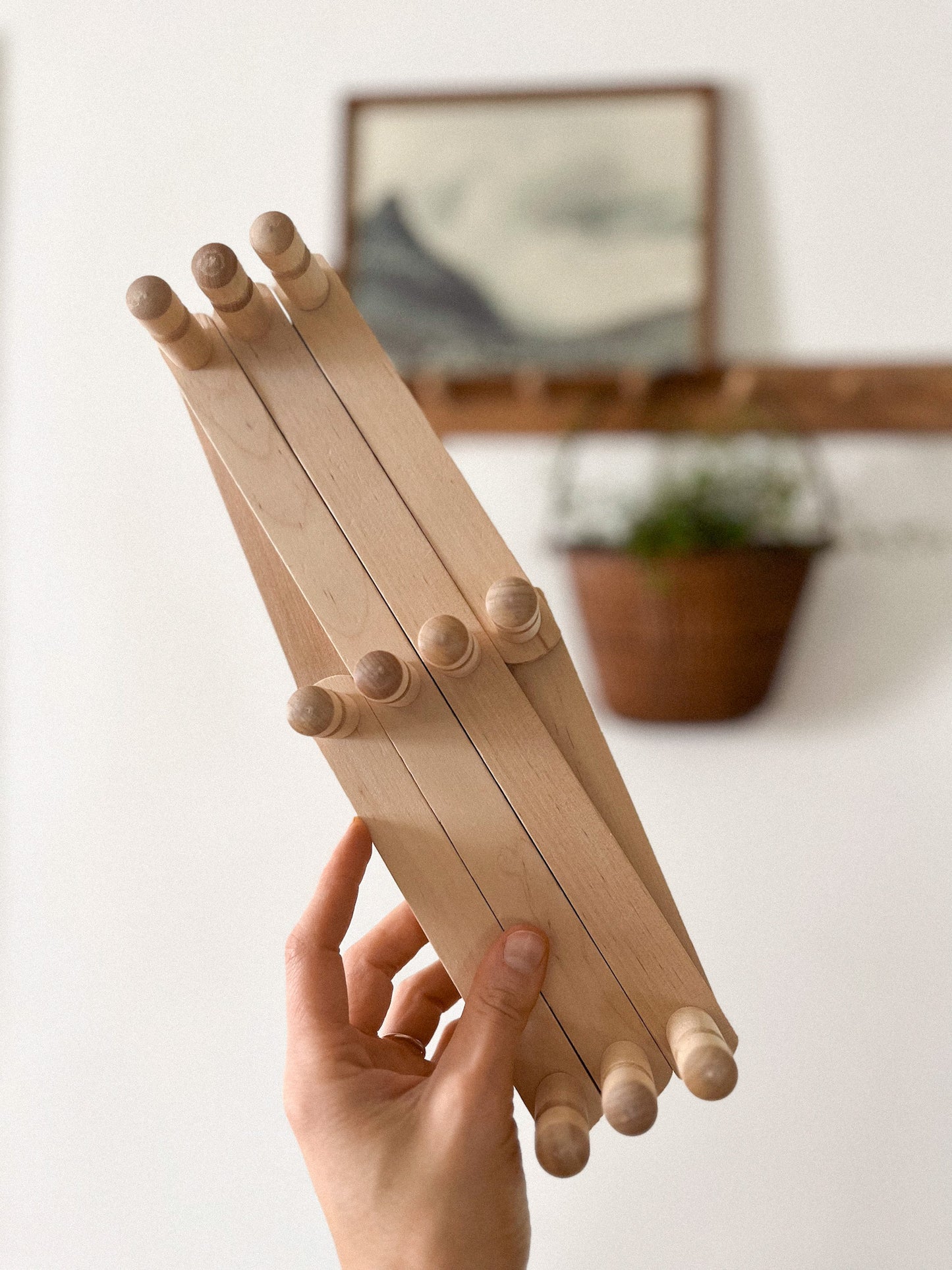 Unstained Natural Accordion Rack
