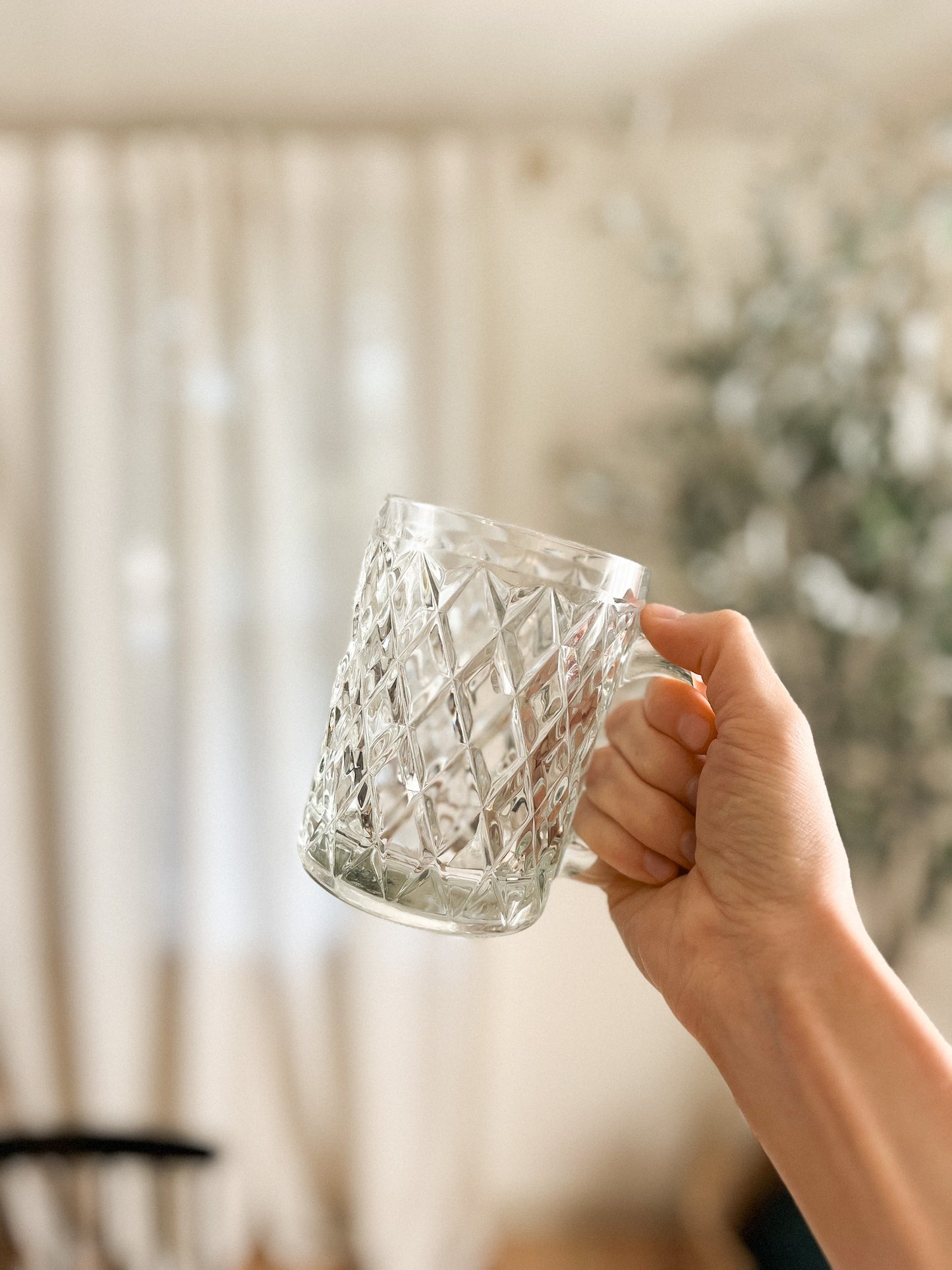 Vintage Glass Cup/Mug Set 3pc