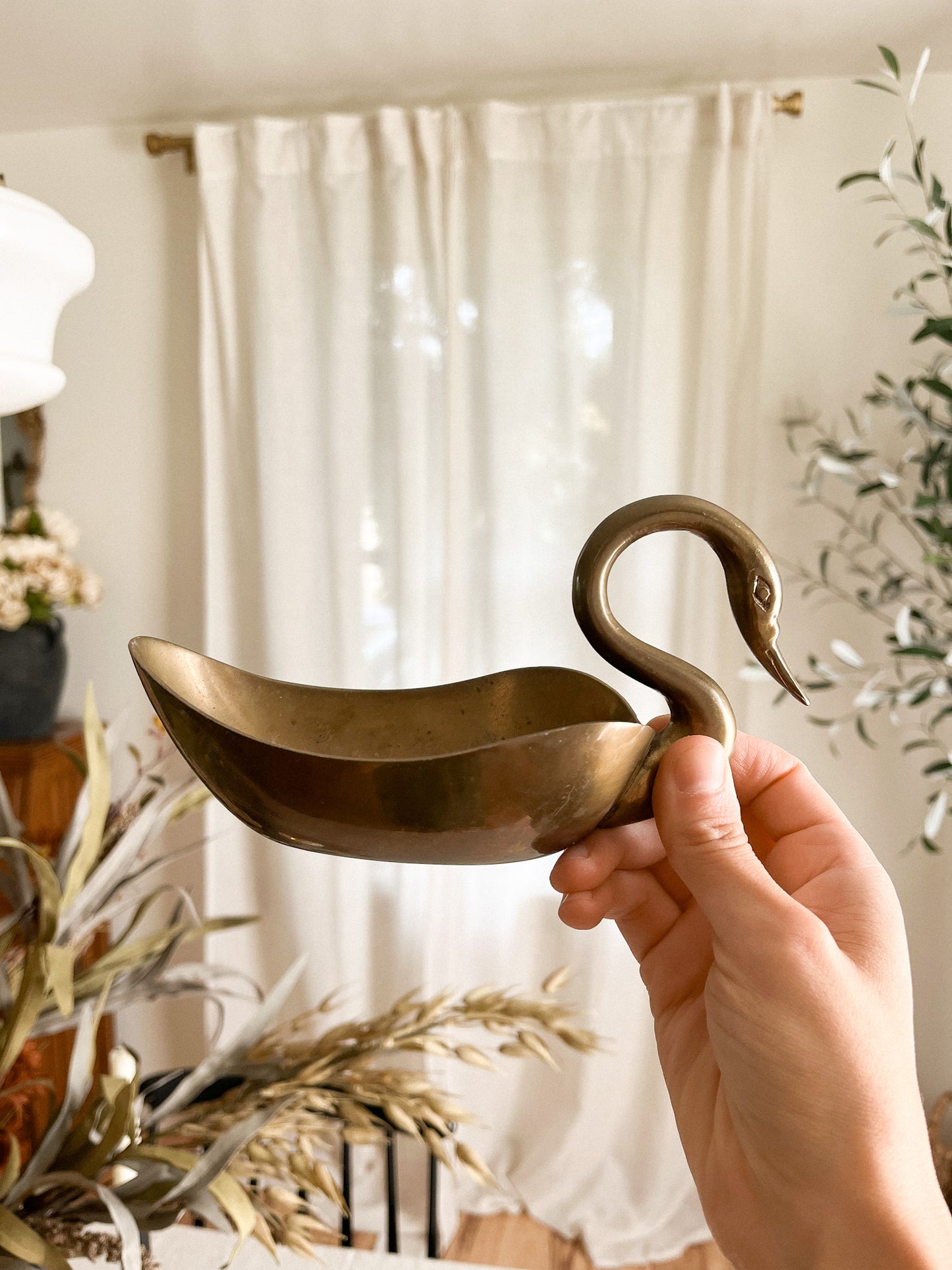 Solid Brass Swan Soap Dish