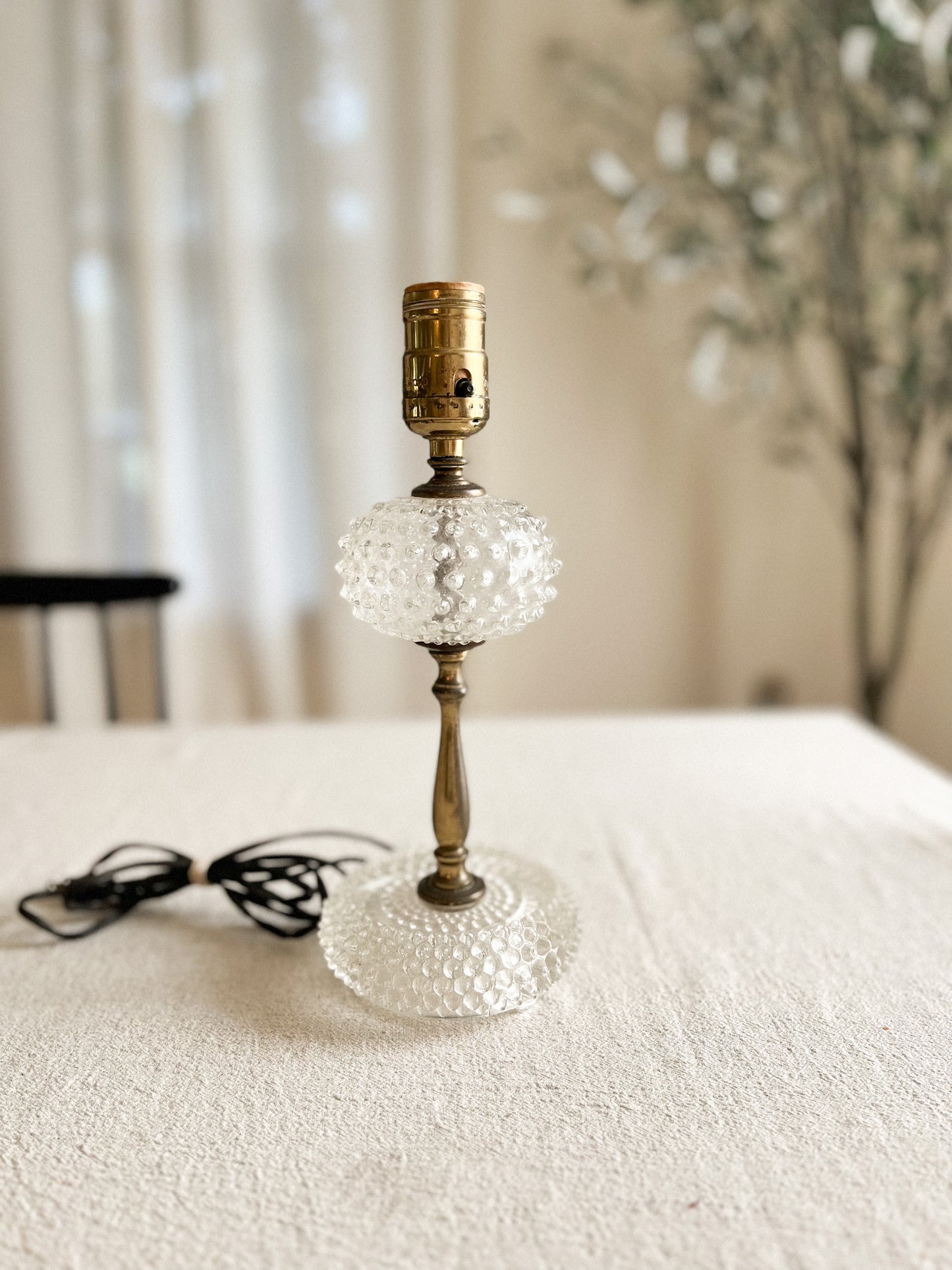 Glass & Brass Antique Lamp